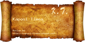 Kaposi Tímea névjegykártya